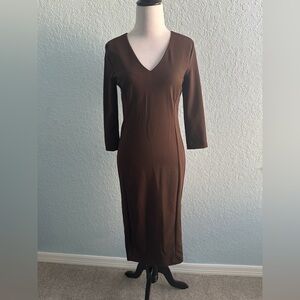 Catherine Malandrino Brown Midi Dress XS